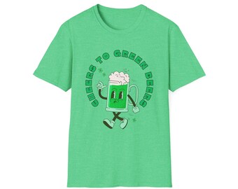 St. Patrick's Day T-Shirt, Green Beers Tee, Funny Irish Shirt, Unisex Softstyle Top, Cheers Shirt