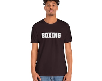 Boxing Fan Unisex Tee, Boxing Shirt, College Font, Boxing Gift, Boxing Apparel, Boxing Lover Gift
