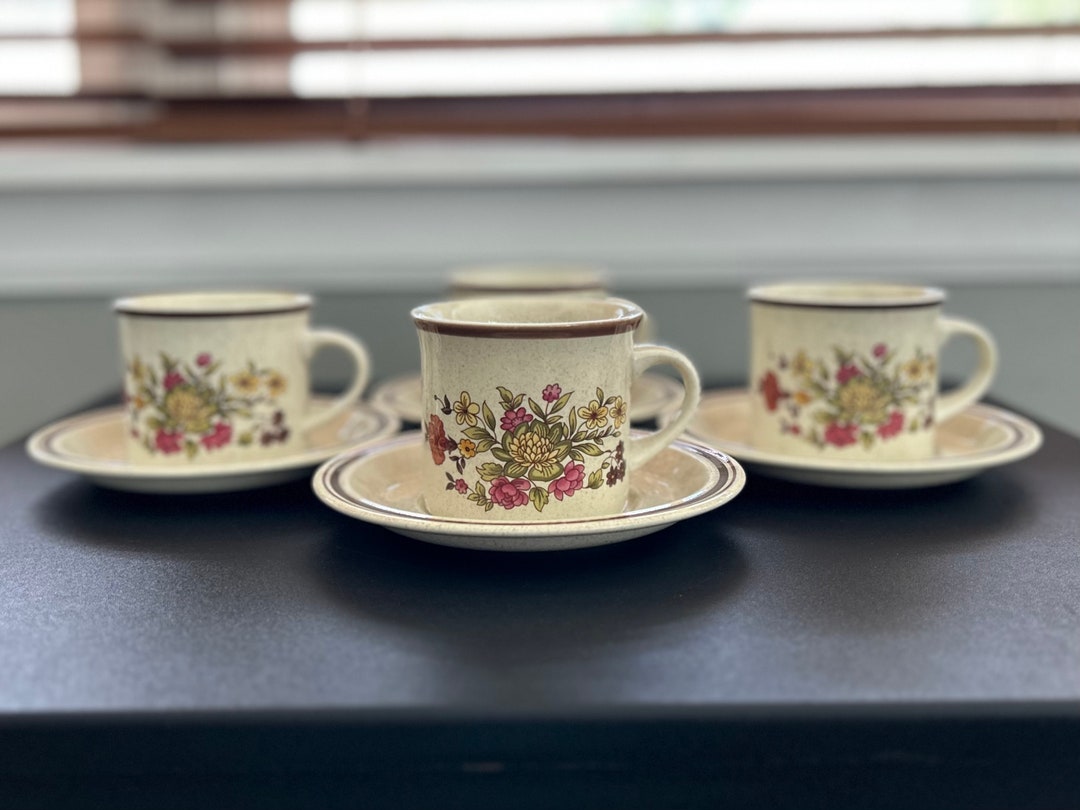 Vintage Royal Doulton Lambeth Stoneware Cup & Saucer Set Gaiety