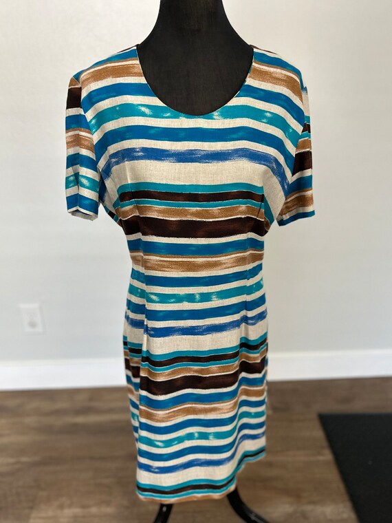 70s Colorful Striped Dress