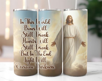 Jesus Tumbler Wrap: Christian Sublimation Design (PNG Digital Download)
