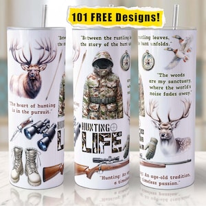Hunting Life Tumbler Wrap 20 Oz Skinny Tumbler Sublimation Designs  Hunting Tumbler Png  Seamless Hunting Tumbler Wrap Digital Download File
