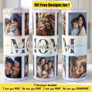 Mammafoto Tumbler PNG-fil för sublimering: 20 oz smal tumblerwrap (digital nedladdning) bild 1