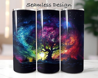 Tree of Life Tumbler Wrap: 20oz Skinny Tumbler Sublimation Design (PNG Digital Download)
