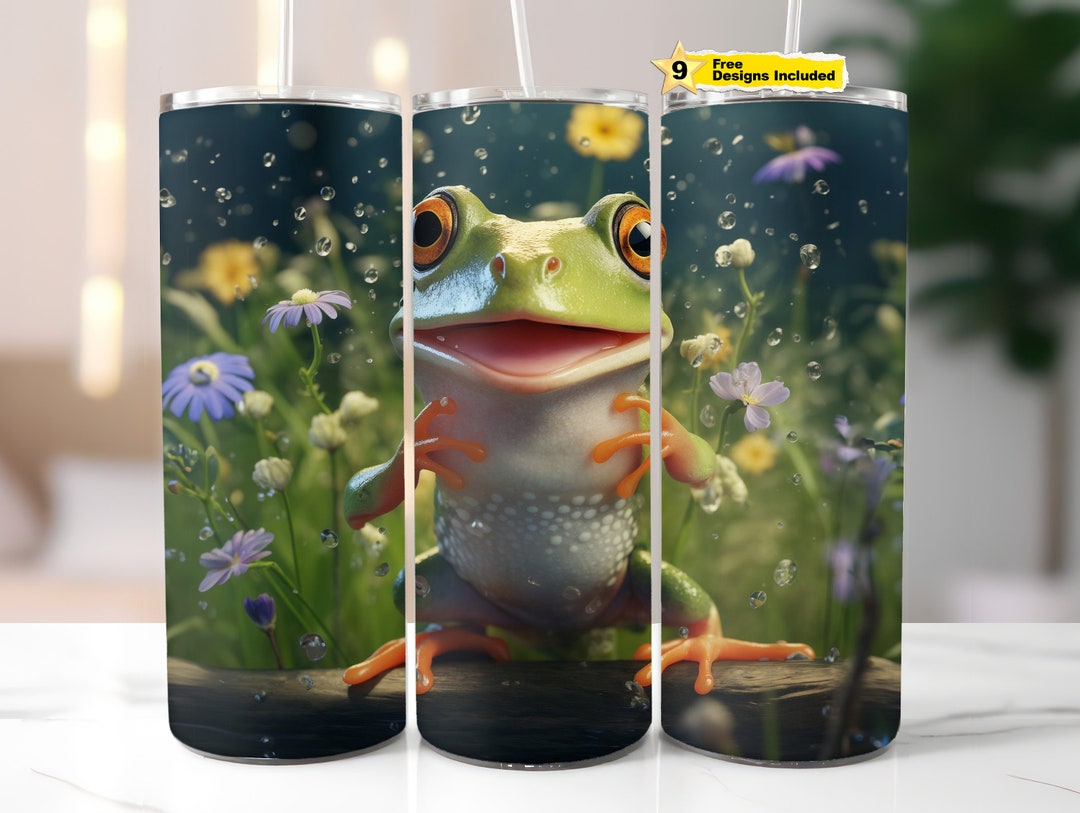 Cute Frog 20 Oz Tumbler Wrap Design Seamless Design Digital Download - Etsy