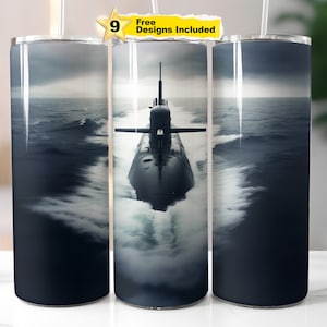 US Navy Submarine 20 Oz Tumbler Wrap: PNG File (Digital Download)