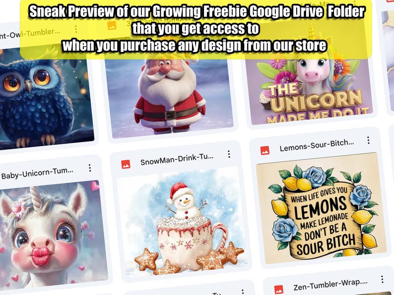 a screen shot of a bunch of animated christmas cards