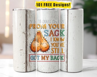 Funny Step Dad Tumbler Wrap: Got My Back Design (Digital Download)