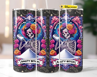Don't be a salty bitch Tarot Card 20 oz Tumbler Tumbler Wrap Sublimation JPG Design Sublimation PNG Graphics Designs Instant Download