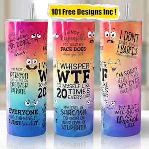 Sarcastic Tumbler Wrap Design png Seamless Tumbler Wrap Sarcastic Quotes Funny Tumbler Sublimation Design Digital Download File