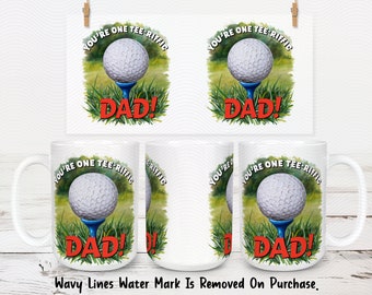 Tee-Riffic Dad Mug Wrap: Golf Mug Design (Digital Download)
