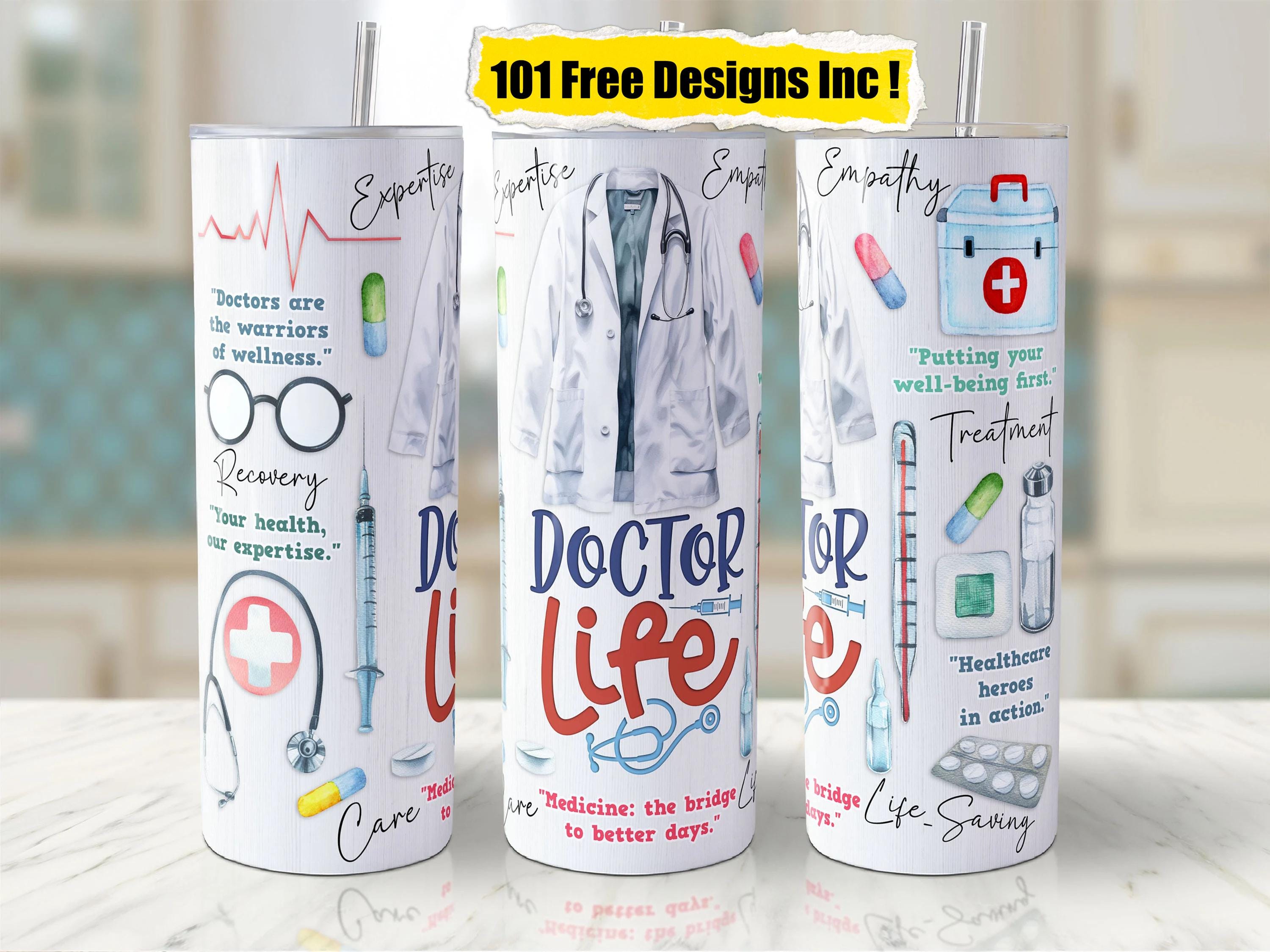 Doctor Life Tumbler Wrap  20oz Skinny Tumbler Sublimation Designs Doctor tumbler png Doctor PNG File Doctor life PNG Digital Download File