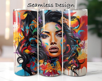 Rivestimento per bicchiere Chicana per bicchiere Skinny da 20 oz / Design per sublimazione PNG / Design per bicchiere Chola / Download digitale immediato PNG