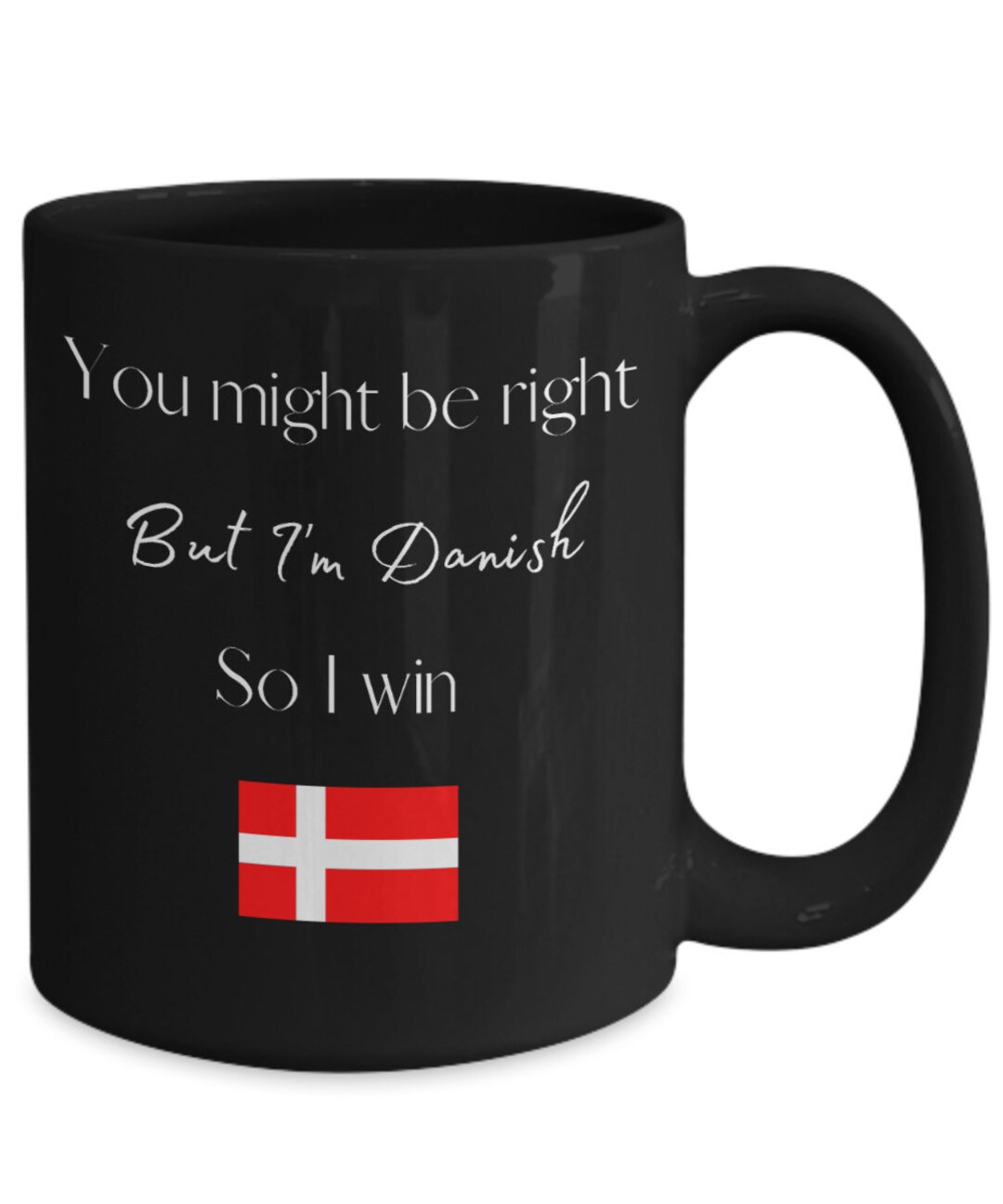Danish Denmark Mug, Black, Coffee Cup, Denmark Flag Mug Etsy