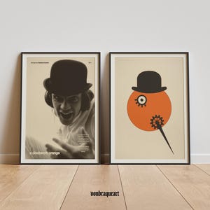 A Clockwork Orange Poster Set: Stanley Kubrick Retro Movie Art (Digital Download
