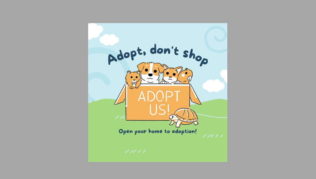 Adopt, Don't Shop | High-quality PNG Image With Life-saving Message ...