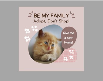 Adopta, no compres / Imagen PNG de alta calidad con mensaje que salva vidas / Arte imprimible / Descarga instantánea / Decoración para concienciar sobre la adopción de mascotas