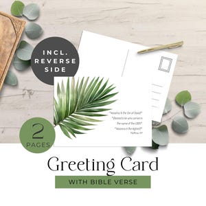 Bibel-Vers-Grußkarte, Schrift 7x5 Postkarte, christlicher Glauben Postkarte, Matthäus Hosanna zum Höchsten, Druck zu Hause, GG010