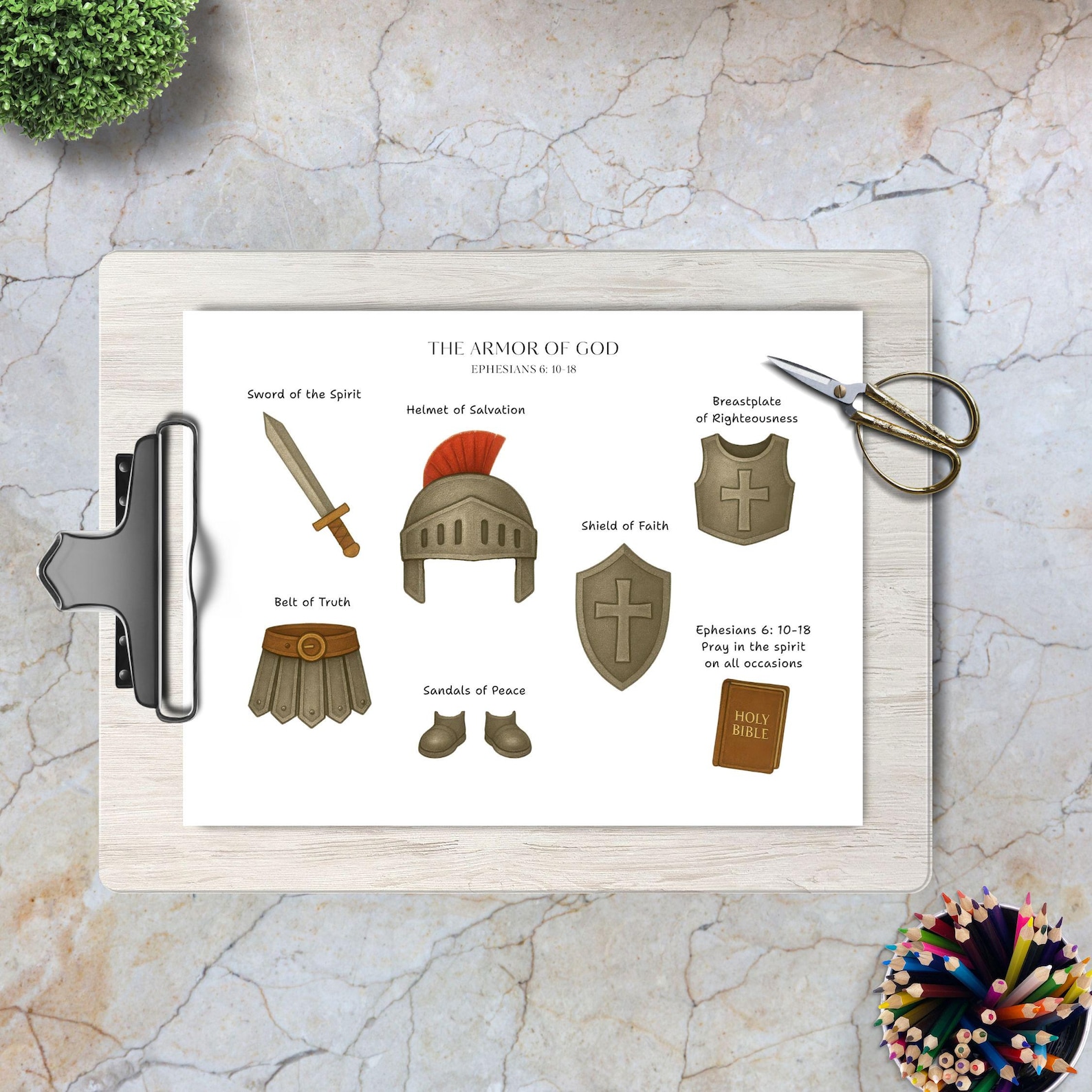 Armor of God Paper Dolls, Christian Activity for Kids – 8 Printable ...