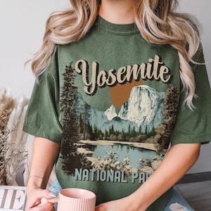 Yosemite National Park Shirt, Granola Girl Aesthetic Shirt, Vintage Yosemite T Shirt, Nature Hiking Forest Tee, Comfort Colors Oversized Tee