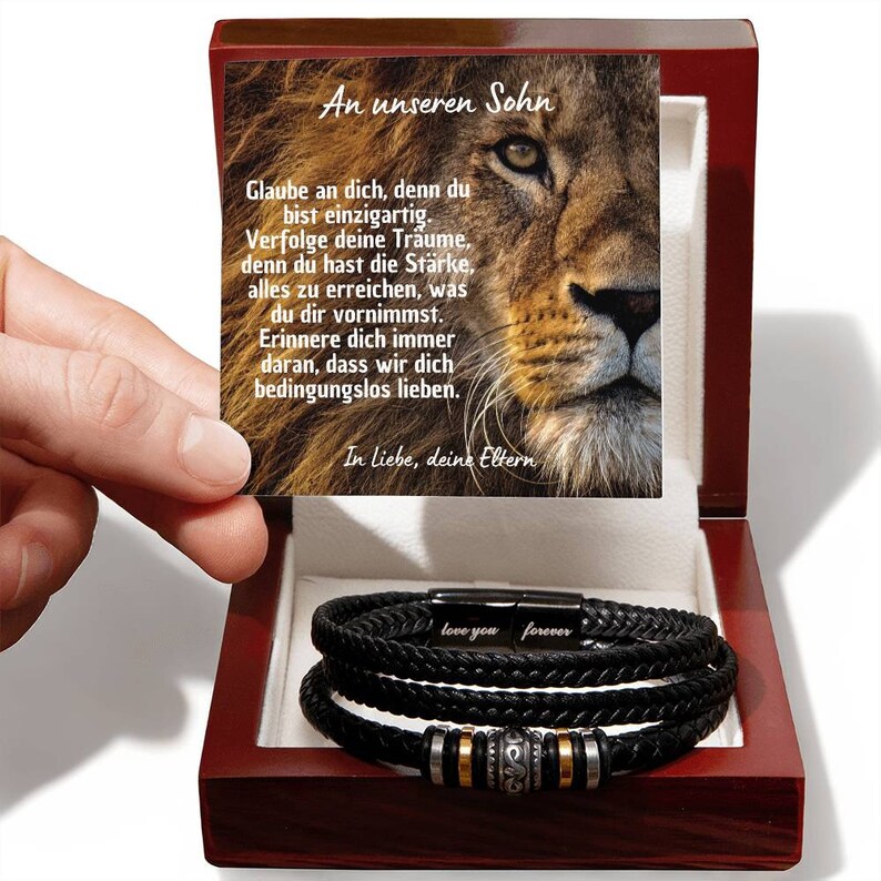 Armband für Sohn, Mama Sohn Armband, Papa Sohn Armband