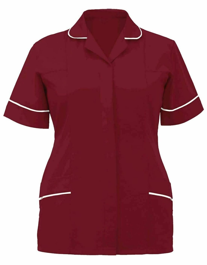 Tandarts Carrière Verpleegkundigen Uniform Tuniek Gezondheidszorg Medisch Ziekenhuis Tops Burgundy