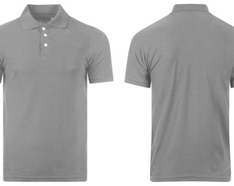 Polo en coton gris riche pour garçons, t-shirt en tissu PK, chemise pour enfants en tissu doux et confortable