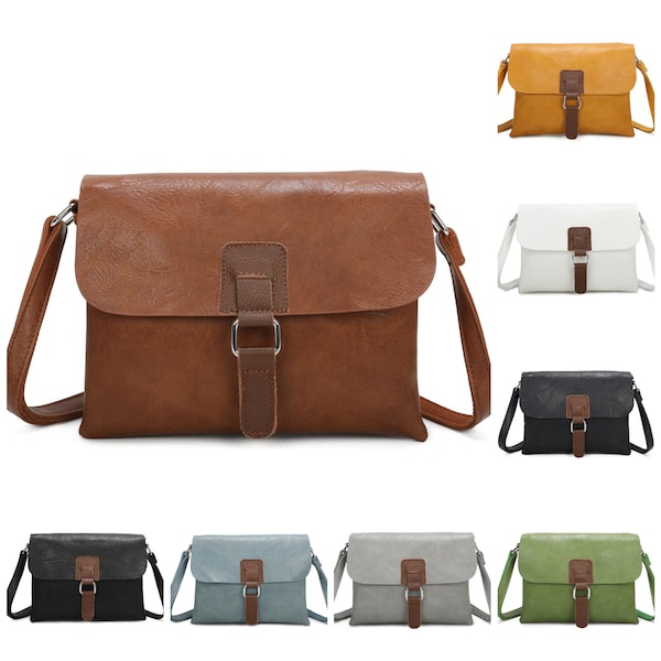 Frauen Schnalle Flap Umhängetasche Taschen Damen Reise Schulter Messenger Handtasche F8525