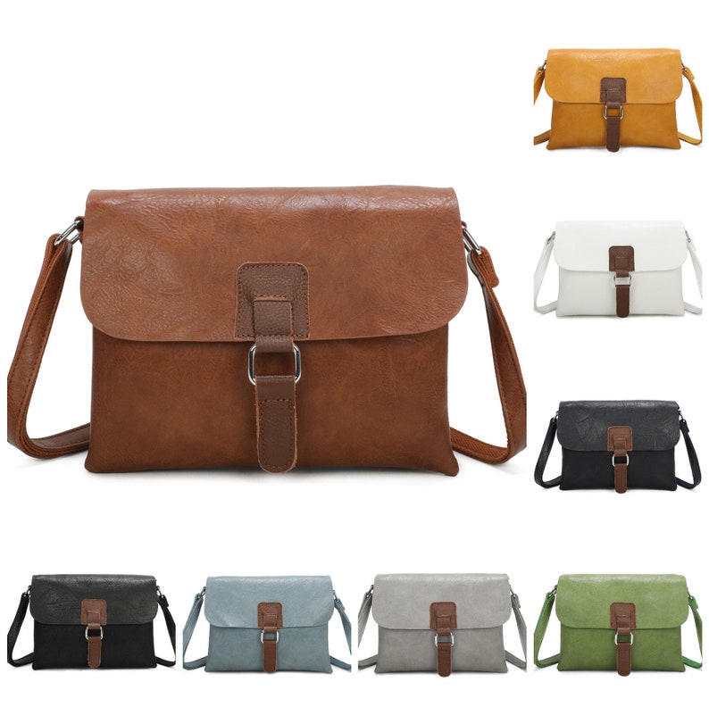 Women Buckle Flap Crossbody Satchel Bags Ladies Travel Shoulder Messenger Handbag F8525 image 1