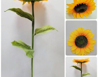 Elegant Artificial Sunflowers 1 Meter Giant Single Stem Yellow Decorative Flowers For Stunning Home/Events Decor