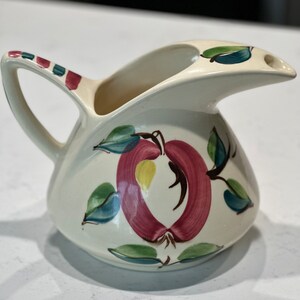 Purinton Open Apple jug pitcher / large / hand painted / MCM / vintage / 12 cup