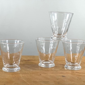 La Rochere-stijl Anchor Hocking Old Fashioned Dots ~ mcm vintage ~ set van 4 (12 beschikbaar)