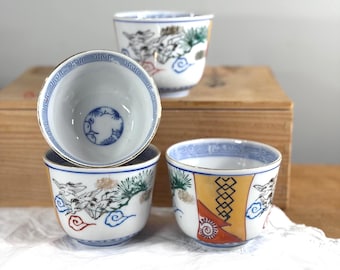 Juego de 4 tazas de té japonesas Imari