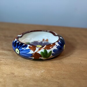 Vintage SMF Ashtray ~ Germany Handpainted Flowers
