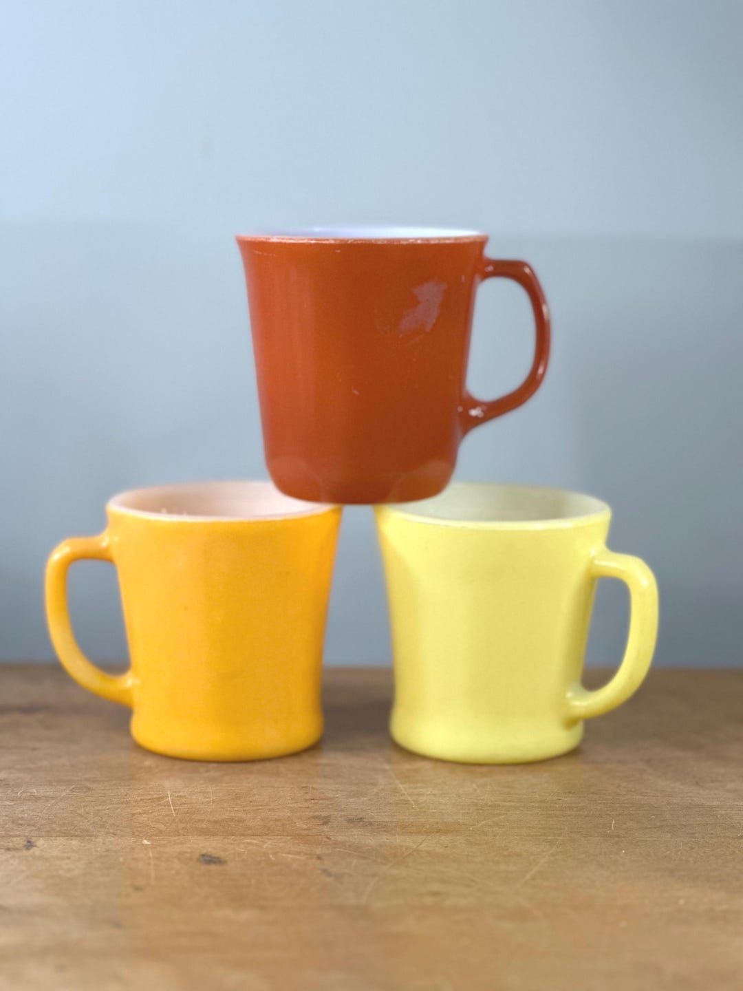 PYREX Fire-King パイレックス ファイヤーキング ヴィンテージ Vintage Pyrex & Anchor Hocking Fire King Milk Glass Mugs ~ Set of