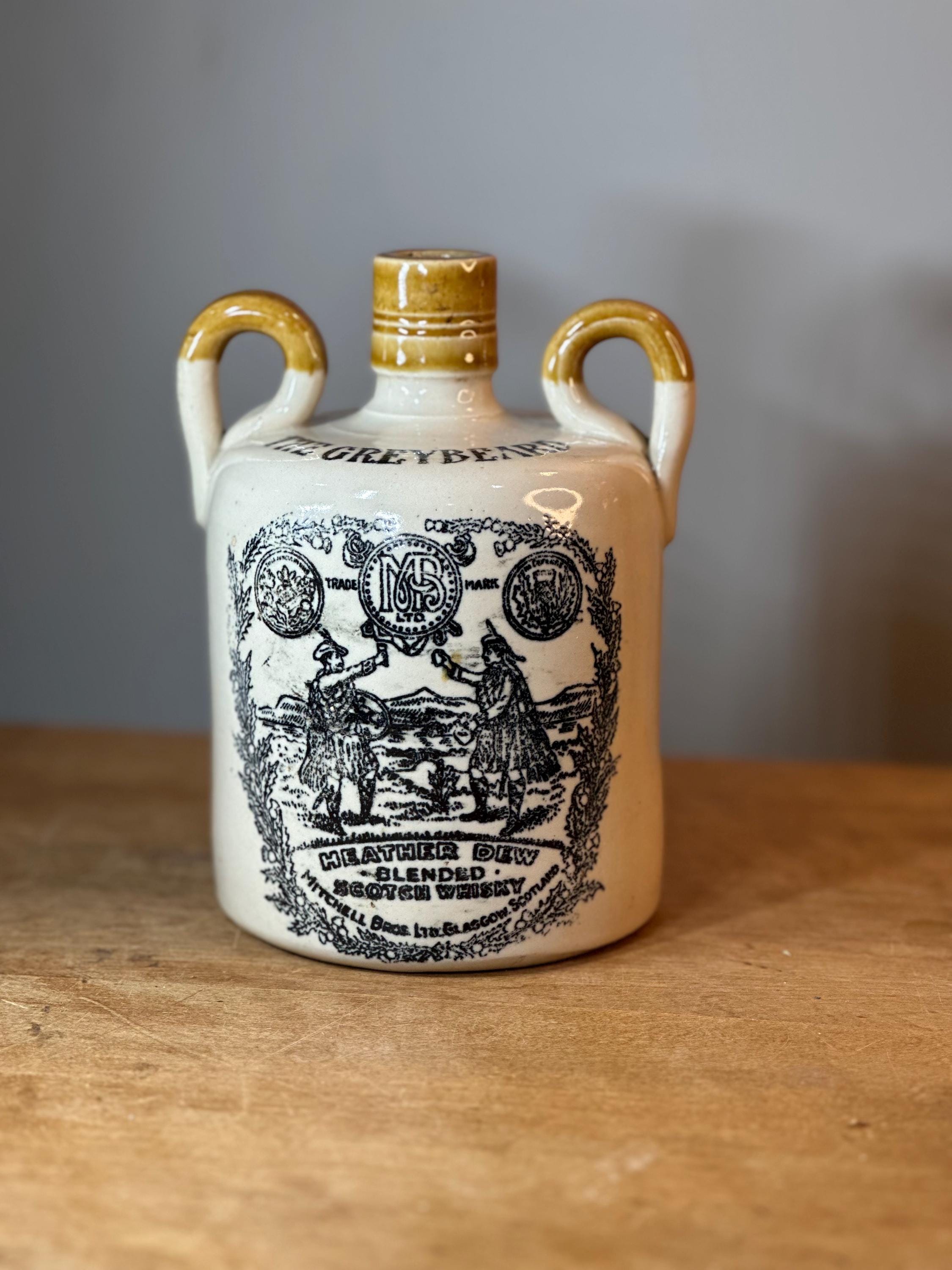 ヘンリース クラシッククラブ ショート オールホワイト ジャグリング Vintage Double Handled Stoneware Scotch Whisky Jug ~ 