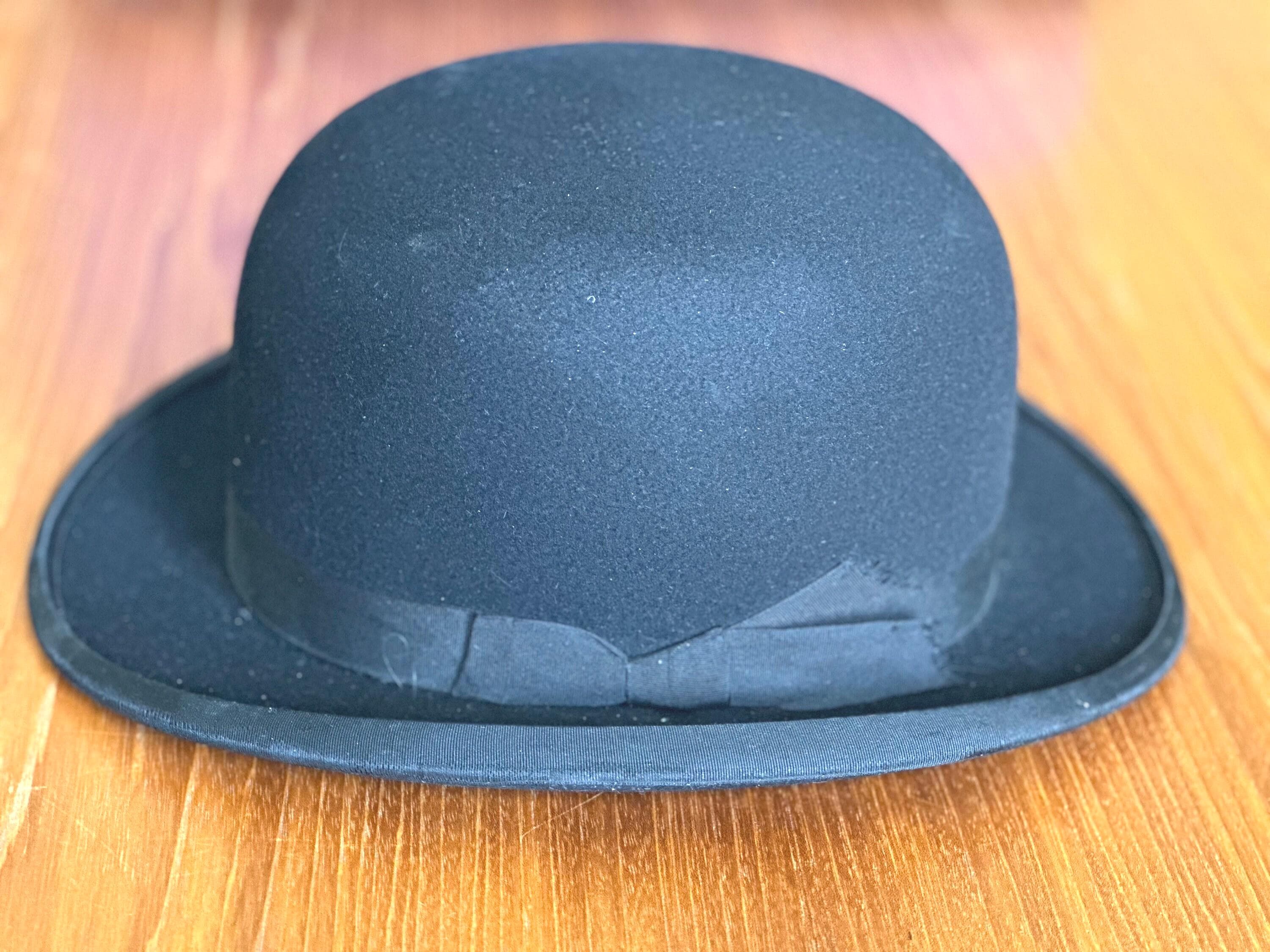 Black Bowler Hat ~ Moores London 6 7/8 - Etsy