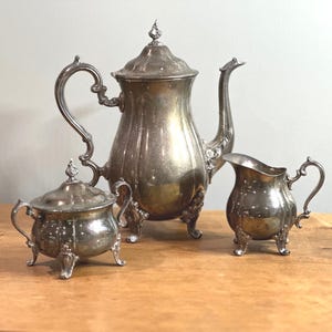 Tea Service Vintage Gorham Heritage set Tea Pot Teapot Cream Sugar