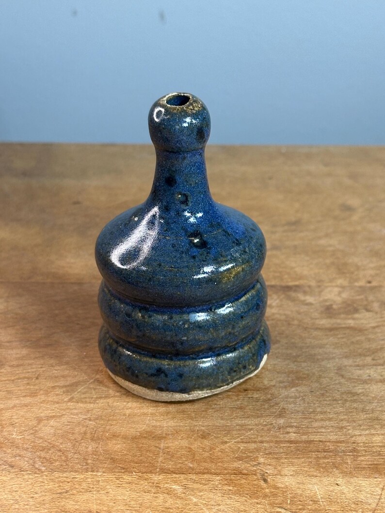 Vintage Studio Pottery Bud Vase Bowl ~ Texture Drip Glaze ~ Signed ...