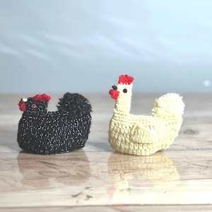 Vintage Egg Cozy - set of two ~ Chicken Hen ~ Black and Yellow ~ ADORABLE