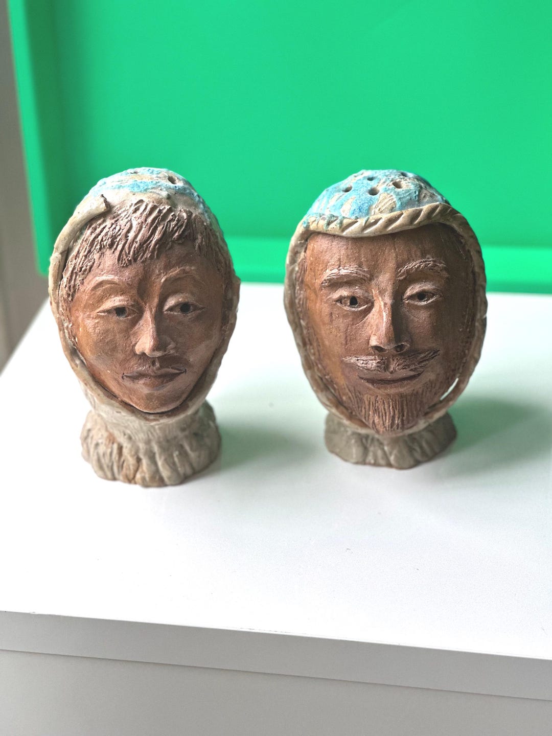 Vintage Studio Pottery Head Bust - Signed Jill Rew Clay Sculpture Folk ...