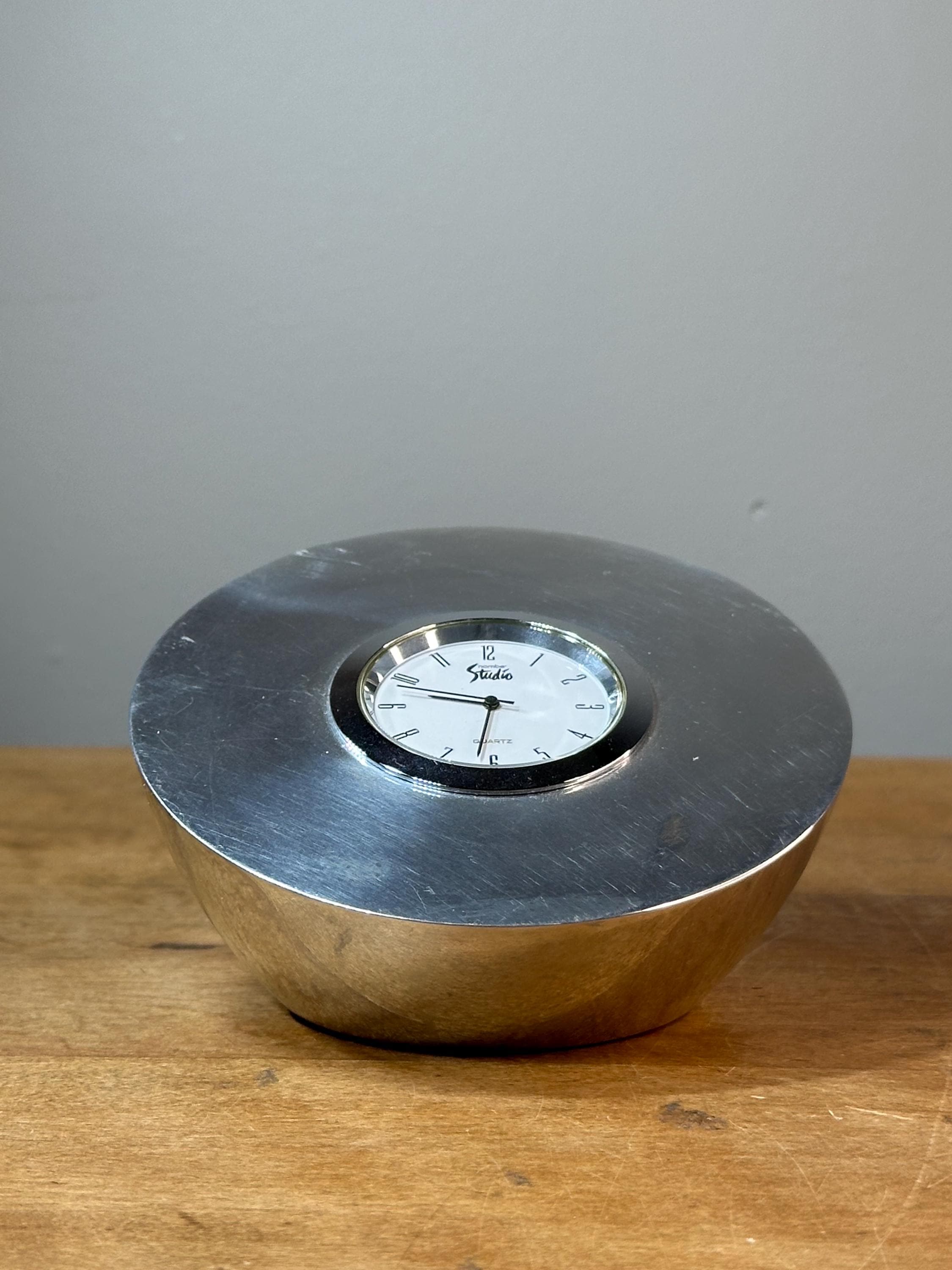Nambe Studio Desk Clock C.1996 6151 Signed - Etsy Israel
