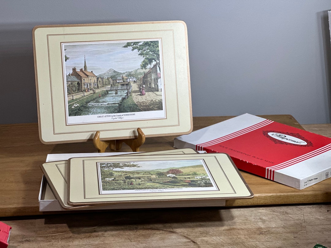 Vintage Pimpernel Traditional Placemats English Villages Set of 4 in