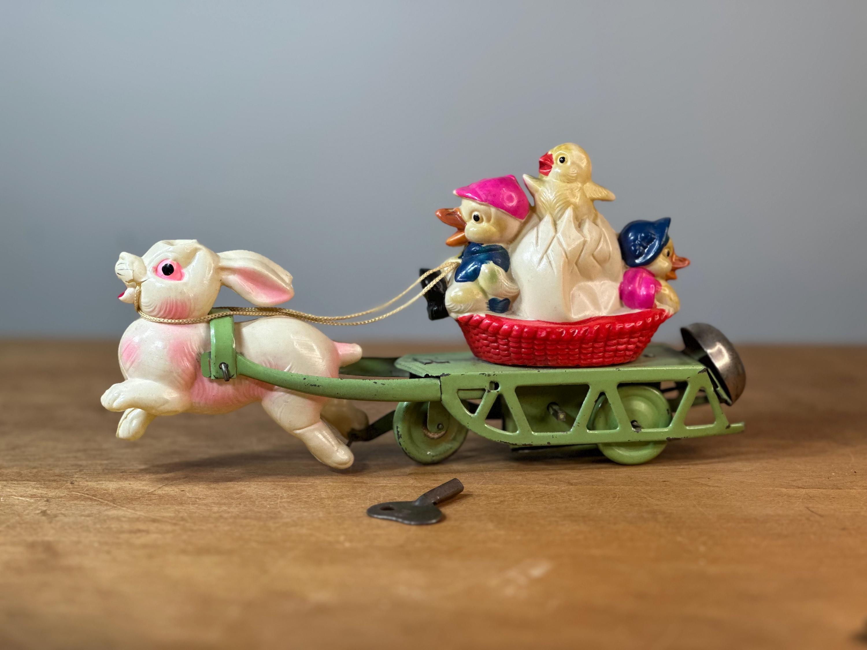 ドイツ ヴィンテージブリキ 1950s ベビーカー＆ヴィンテージセルロイド 