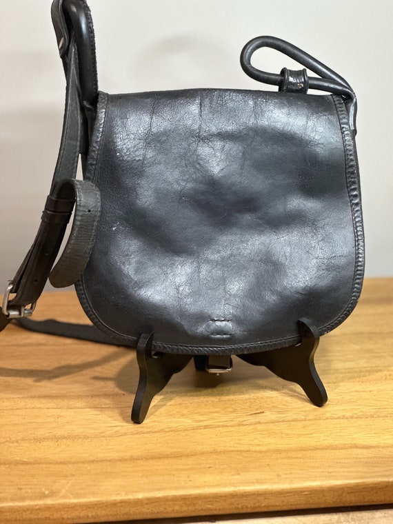 Vintage Black Leather Medic Bag ~ Swiss Army ~ Sad