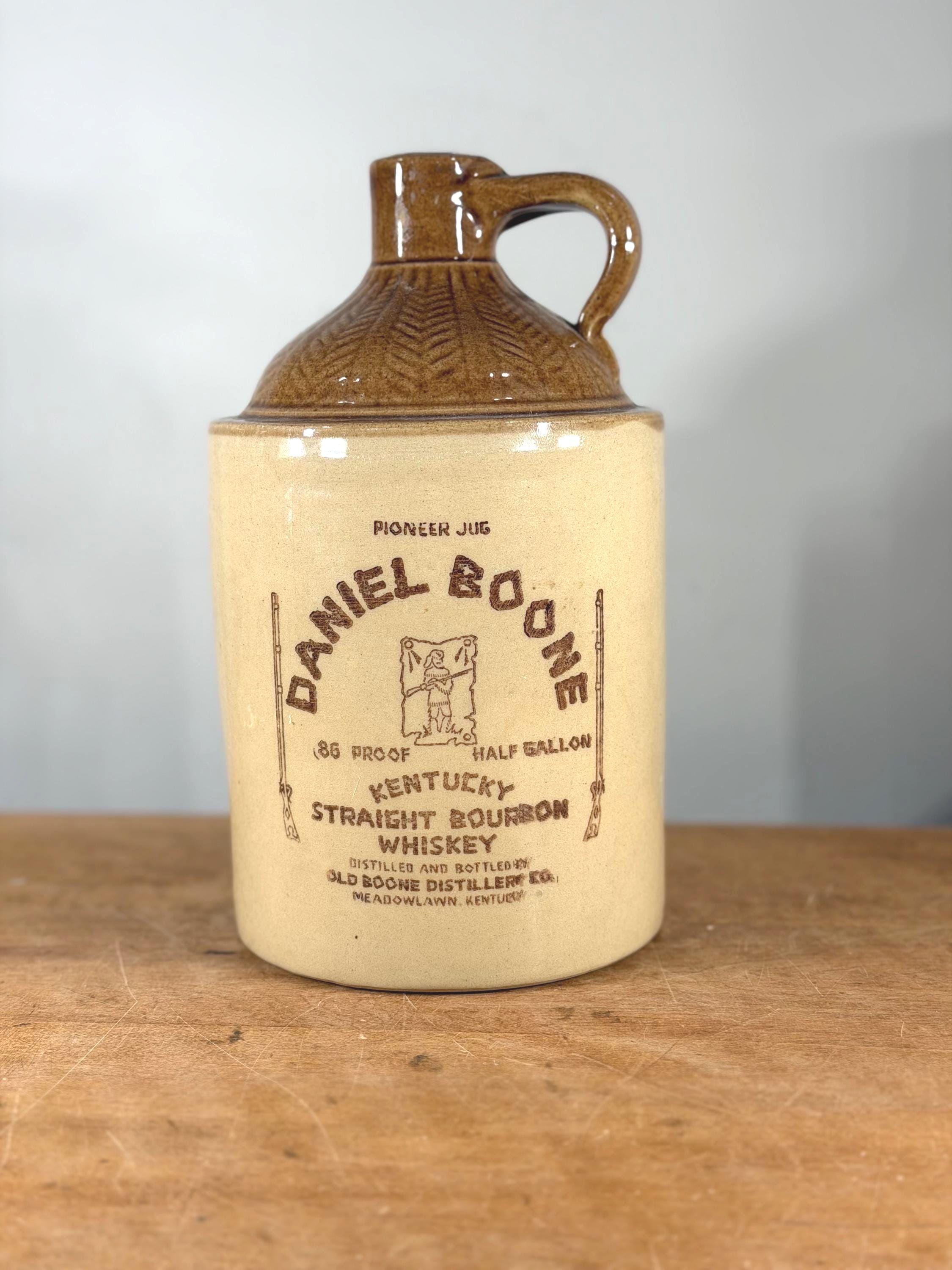 Whiskey Jug ~ Daniel Boone Kentucky Bourbon Whiskey 168-1972 Half