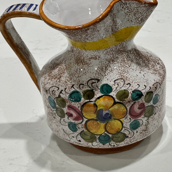 Vintage Italian Firenze pottery pitcher