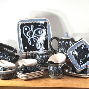 Glidden Parker MCM Dish LOT - Du hast die Wahl!! Steingut Blau Türkis Ric Rac Gliddenware