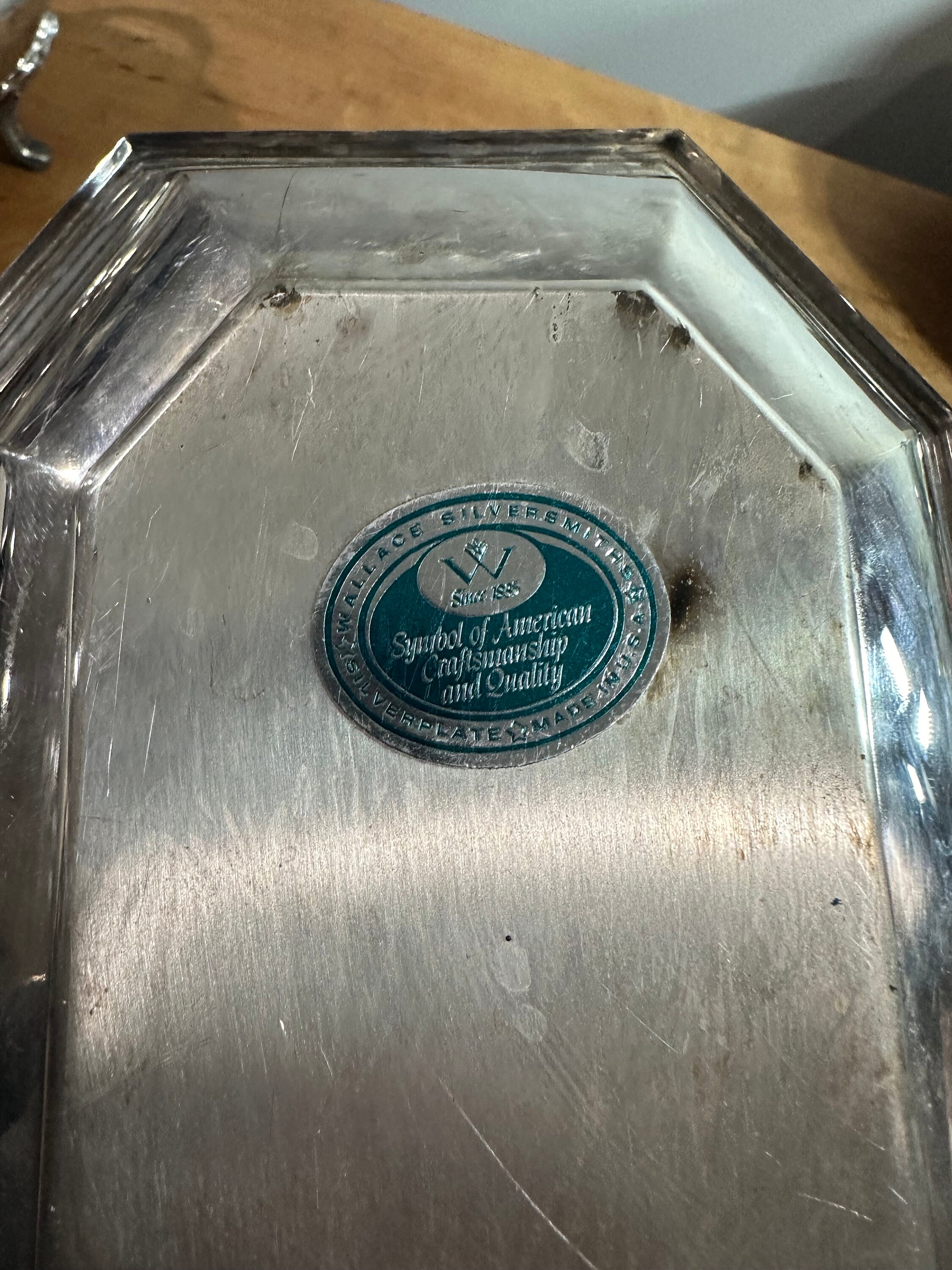 Vintage Wallace Silversmiths Silver Plate Sheffield Bread Tray