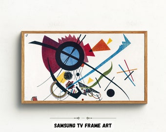 Samsung Frame TV Art Abstract Modern Shapes | Neutral DIGITAL TV Download | TV006